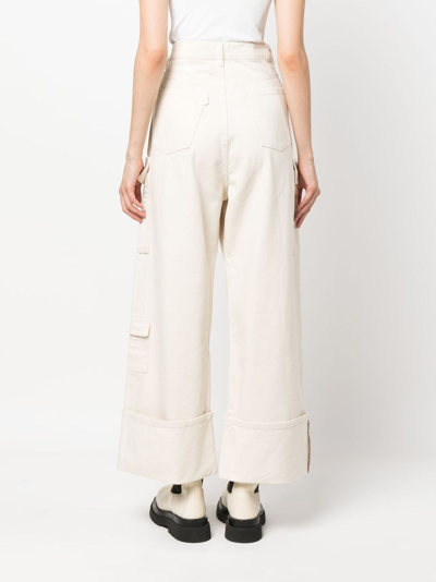 3x1 High-waist Wide-leg Jeans In Neutrals