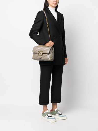 Pinko Classic Love Puff Shoulder Bag In Neutral