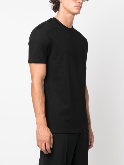 Jil Sander Logo-plaque Jersey-knit T-shirt In Black