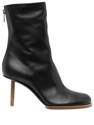 Shop Jacquemus Les Bottines Rond Carrã© 80mm Boots In Black