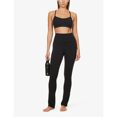 Lululemon Womens Black Align Flared-leg High-rise Stretch-woven Leggings In Black