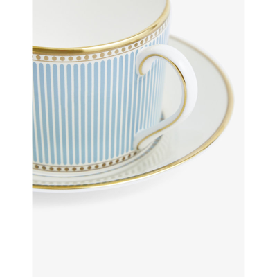 Wedgwood Helia Bone China Teacup And Saucer Set Of Two