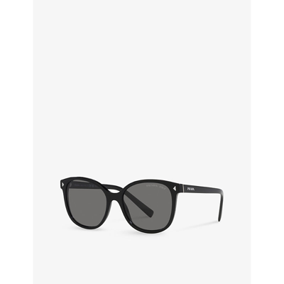 Prada Womens Black Pr 22zs Square-frame Acetate Sunglasses In Black