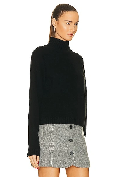 The Elder Statesman Highland Crop Sweater In Black