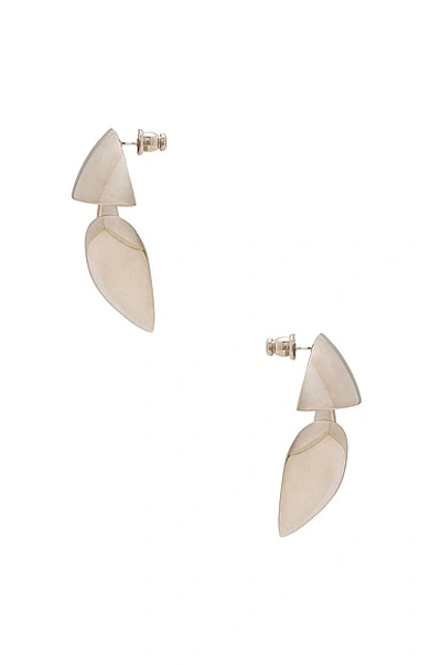 Shop Coperni Logo Earrings In Silver