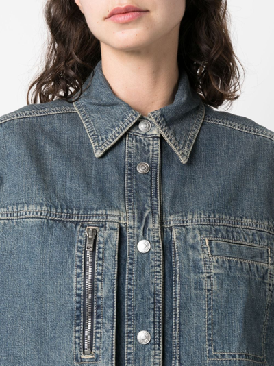 Isabel Marant Étoile Stonewashed Denim Overshirt In Blue