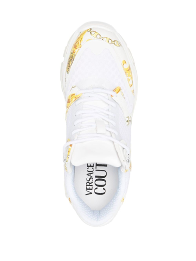 Versace Jeans Couture Speedtrack Chain Couture Sneakers In White