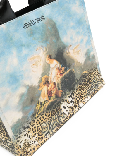 Roberto Cavalli Womens Multicolour Graphic-print Cotton-canvas Tote Bag In 09000