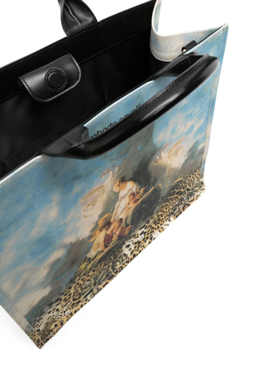 Roberto Cavalli Womens Multicolour Graphic-print Cotton-canvas Tote Bag In 09000