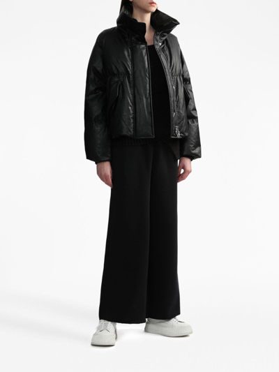 Mm6 Maison Margiela Numbers-motif Padded Jacket In Black