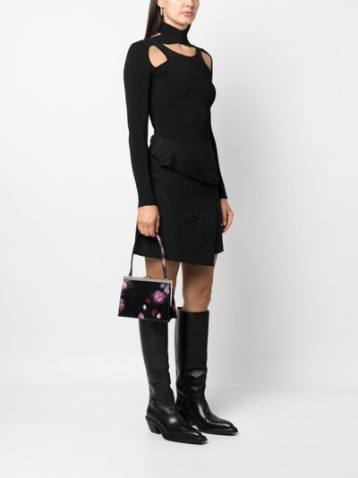 Shop Coperni Mini Lady Holographic-effect Shoulder Bag In Pink