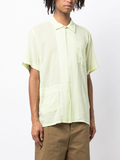 Shop Engineered Garments Camp Patch-pocket Cotton Shirt In Green