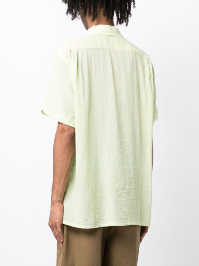 Shop Engineered Garments Camp Patch-pocket Cotton Shirt In Green