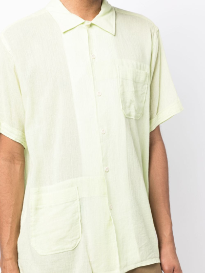 Shop Engineered Garments Camp Patch-pocket Cotton Shirt In Green