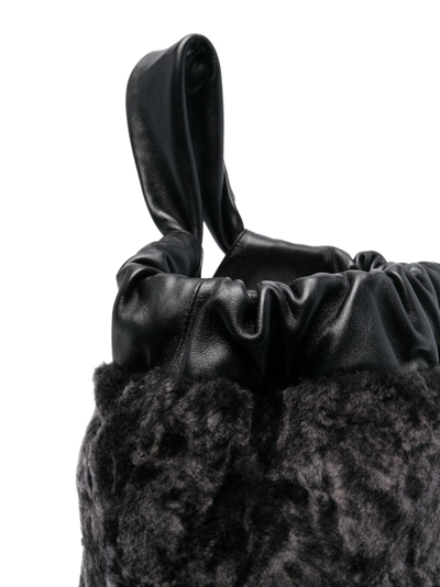 Shop Jil Sander Leather Tote Bag In Black