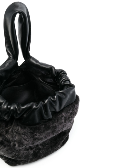 Jil Sander Leather Tote Bag In Black