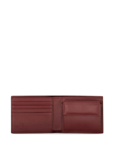 Shop Etro Paisley-print Jacquard Wallet In Brown