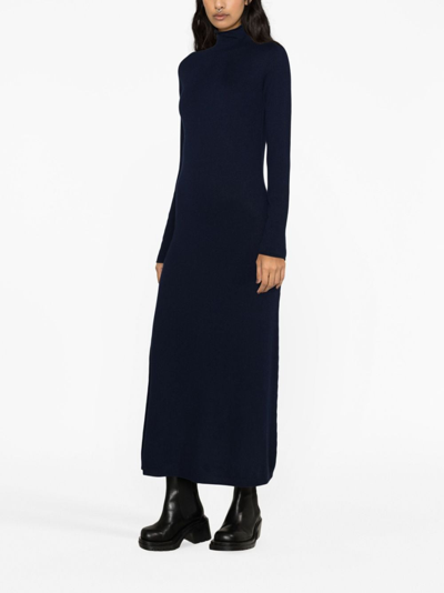 Shop Christian Wijnants Merino-blend Dress In Blue