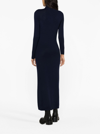 Shop Christian Wijnants Merino-blend Dress In Blue