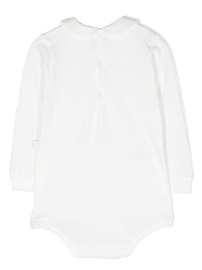 Shop Il Gufo Long-sleeve Cotton Body In White