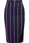 ALTUZARRA Striped wool and cotton-blend skirt