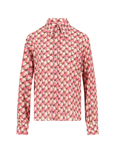 Shop Etro Shirt "floralia" In Pink