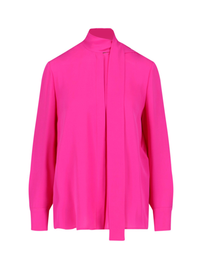 Shop Valentino Foulard Detail Shirt In Pink