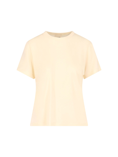 Shop Khaite Basic T-shirt In Cream