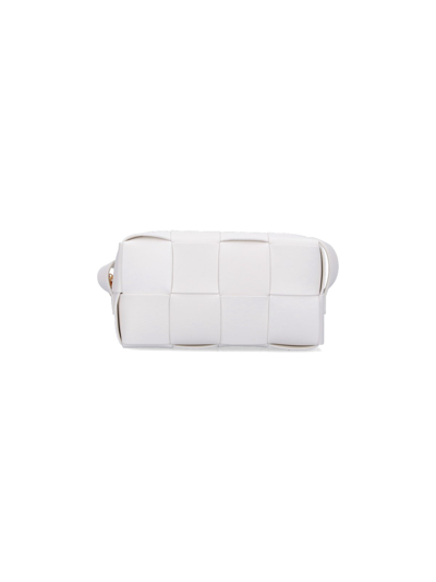 Shop Bottega Veneta Brick Cassette Shoulder Bag In White