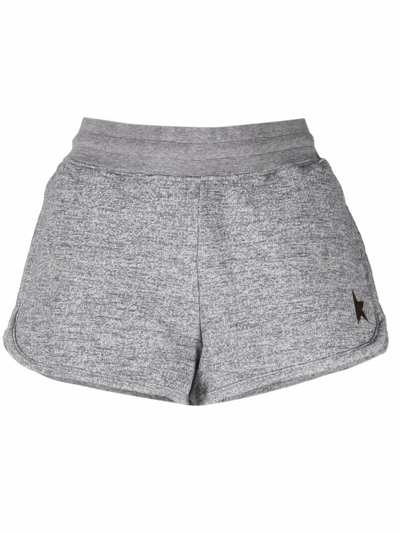 Golden Goose Cotton Jersey Sweatshorts W/ Star In Gray