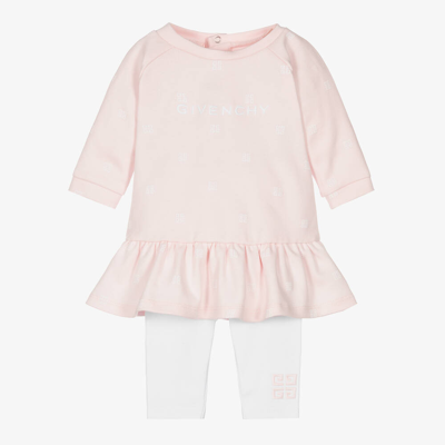 Shop Givenchy Baby Girls Pink & White Dress Set