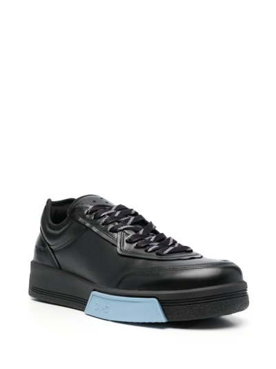Shop Oamc Cosmos Cupsole Low-top Leather Sneakers In Black
