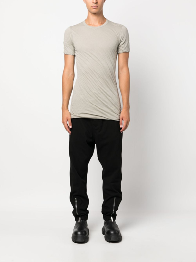 Shop Rick Owens Double Ss Cotton T-shirt In Grau