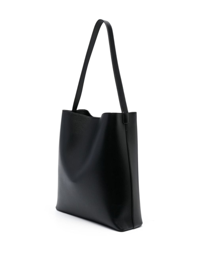 Shop Aesther Ekme Sac Leather Shoulder Bag In Schwarz