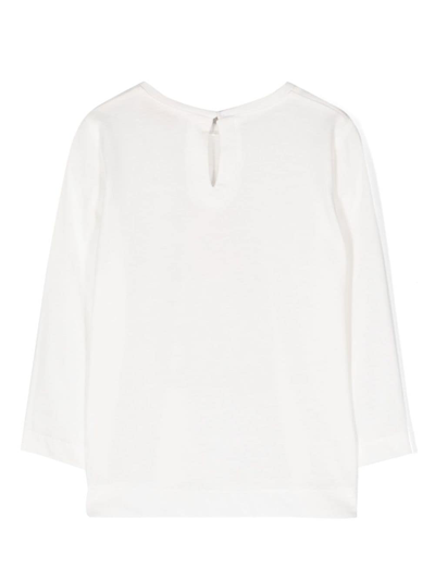 Shop Monnalisa Logo-print Cotton T-shirt In White