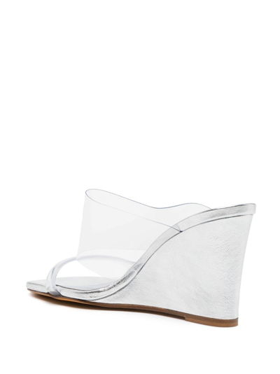 Shop Maryam Nassir Zadeh Olympia 80mm Wedge Sandals In Silber
