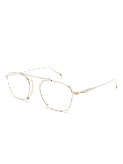 Shop Matsuda M3129 Pilot-frame Sunglasses In Gold