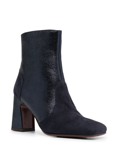 Shop Chie Mihara Okini 90mm Leather Boots In Blau