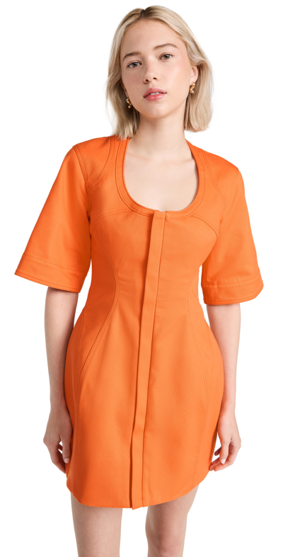 Shop Rosie Assoulin U-turn Dress Bright Orange