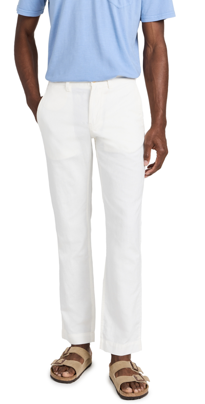 Shop Polo Ralph Lauren Flat Front Straight Bedford Pants Deckwash White 32