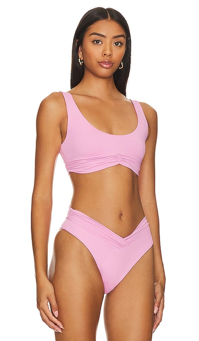 Shop Riot Swim Pico Bikini Top In Bubblegum