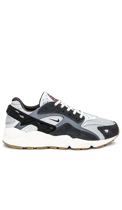 Shop Nike Air Huarache Runner Sneaker In Light Smoke Grey  Black  & Light Silver