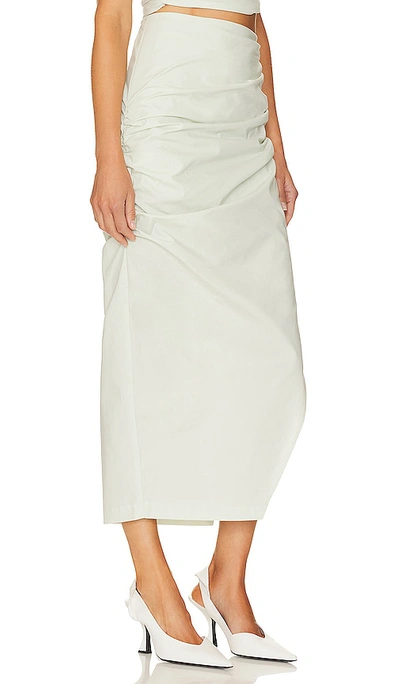 Shop L'academie Triomphe Skirt In Sage