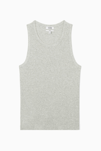 Cos Ribbed Tank Top In Grey | ModeSens