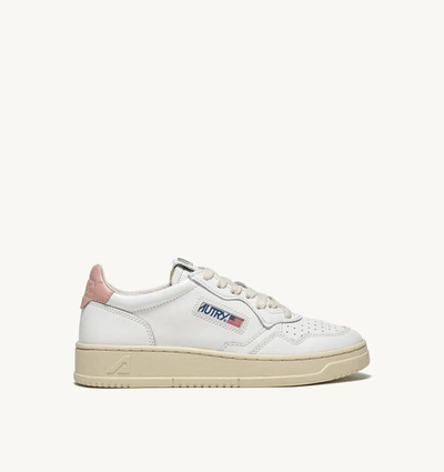 Shop Autry Leather Sneakers In Whtpink