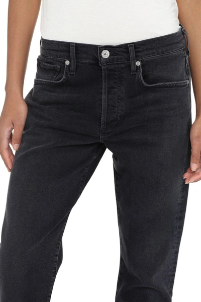 Shop Citizens Of Humanity Emerson Slim-fit Boyfriend Jeans In Black