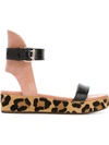 FRANCESCO RUSSO Leopard Print Detail Sandals,RW170