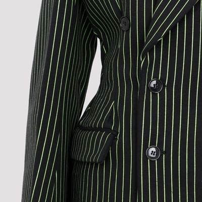 Shop Vetements Double-breasted Blazer Jacket In Green