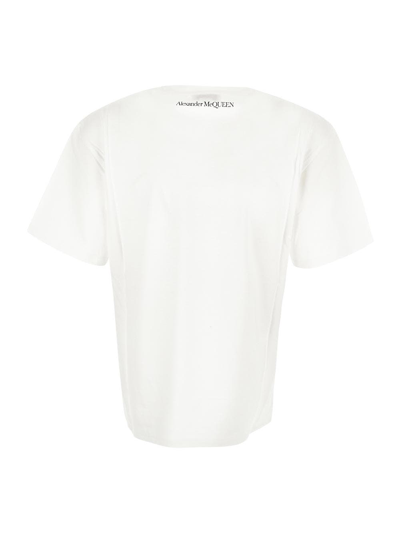 Shop Alexander Mcqueen Multicolor Print T-shirt In White