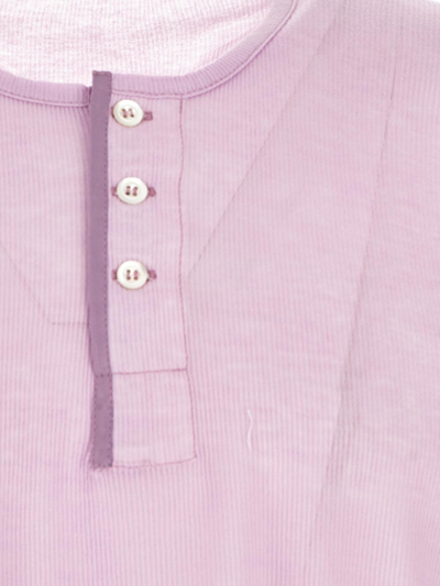 Shop Maison Margiela Buttoned T-shirt In Purple